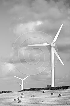 Windfarms in fields in England