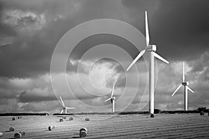 Windfarms in fields in England