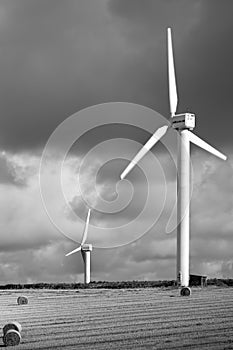 Windfarms in fields in England