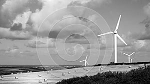 Windfarms in fields in England