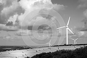 Windfarms in fields in England