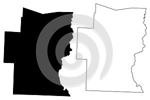 Windham County, State of Vermont U.S. county, United States of America, USA, U.S., US map vector illustration, scribble sketch