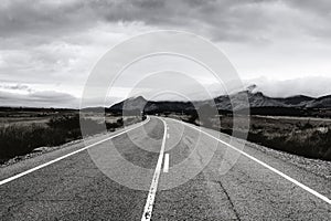 Winding asphalt road in Spain