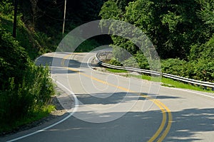 Winding Curvy Road in the Mountains