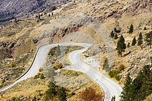 Winding Desert Country Road Curve
