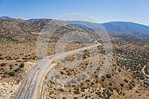 Winding Desert Wilderness Road in Southwest photo