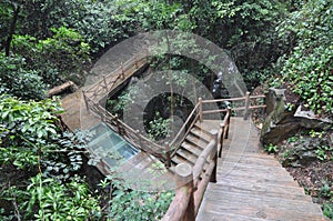 Winding footpath in mountain