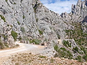 Winding mountain road