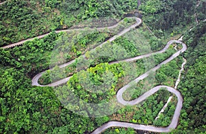 Winding mountain road