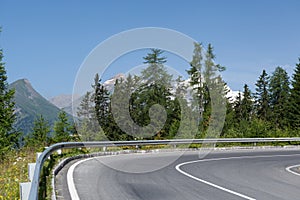 Winding mountain road