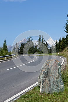 Winding mountain road