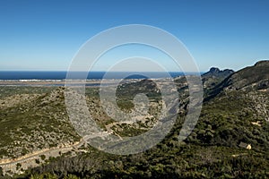 Winding mountain road in Costa Blanca.