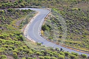 Winding mountain road in Gran Canaria photo