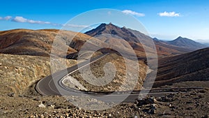 Winding mountain road