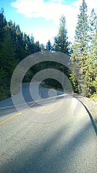 Winding mountain road