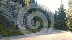 Winding mountain road