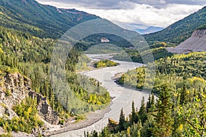 WInding Nenana River along the Denali Highway