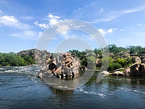 Winding river in a rocky gorge