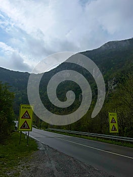 Winding road on Bjelasnica Mountain, Bosnia and Herzegovina