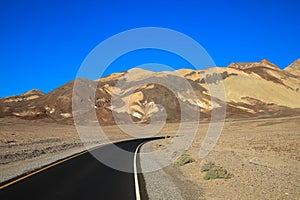 Winding road in Death Valley