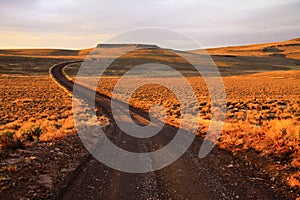 Road and Desert Hills Hart Mountain photo