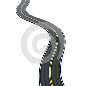 A winding road icon graphic