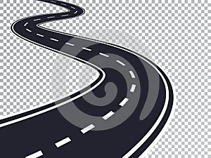 Winding Road Isolated Transparent Special Effect