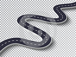 Winding Road Isolated Transparent Special Effect