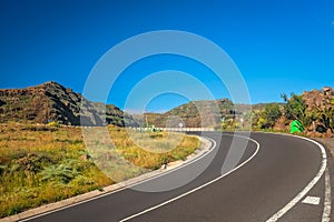 Winding road through the La Gomera