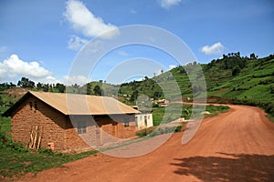 Winding Road Leading Through Uganda