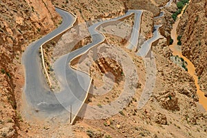 Winding road, Morocco