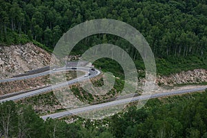 Winding road in the mountains