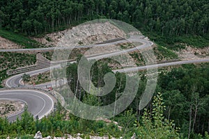 Winding road in the mountains