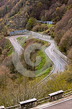 Winding Road Through Mountains