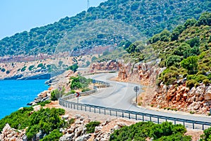 Winding road in the mountains