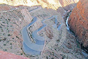 Winding road in the mountains