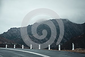 Winding Road through Mountains in Queenstown, Tasmania