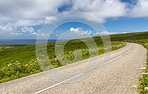 Winding road near Lands End / St. Ives, Cornwall