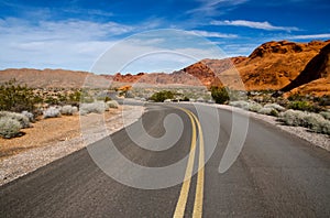 A winding road, Nevada