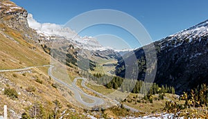 Winding Road Panorama of Klausenpass, Switzerland