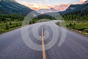 Winding Road Road Leading To Mountain