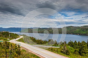 Winding road and striking landscape, Gros Morne National Park, Newfoundland