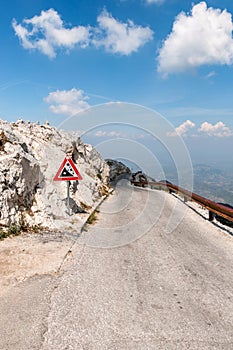 Winding road from sv Jure peak