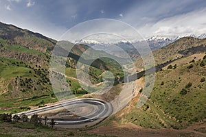 Winding roads, Fergana Valley, Uzbekistan