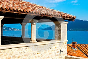 Winding street of the authentic, old town of Herceg Novi