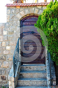 Winding street of the authentic, old town of Herceg Novi