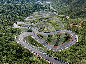 A winding tourist road