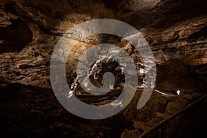 Winding Trail Enters Dark Caves of Carlsbad Caverns National Park