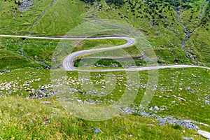 Winding Transfagarasan road