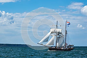 Windjammer on the Hanse Sail in Rostock, Germany